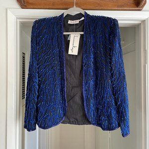 Vintage Beaded Laurence Kazar Jacket Top